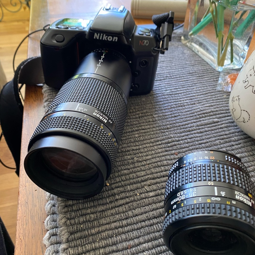 Nikon N70 + 2 Nikon lenses, filters, case option 📸